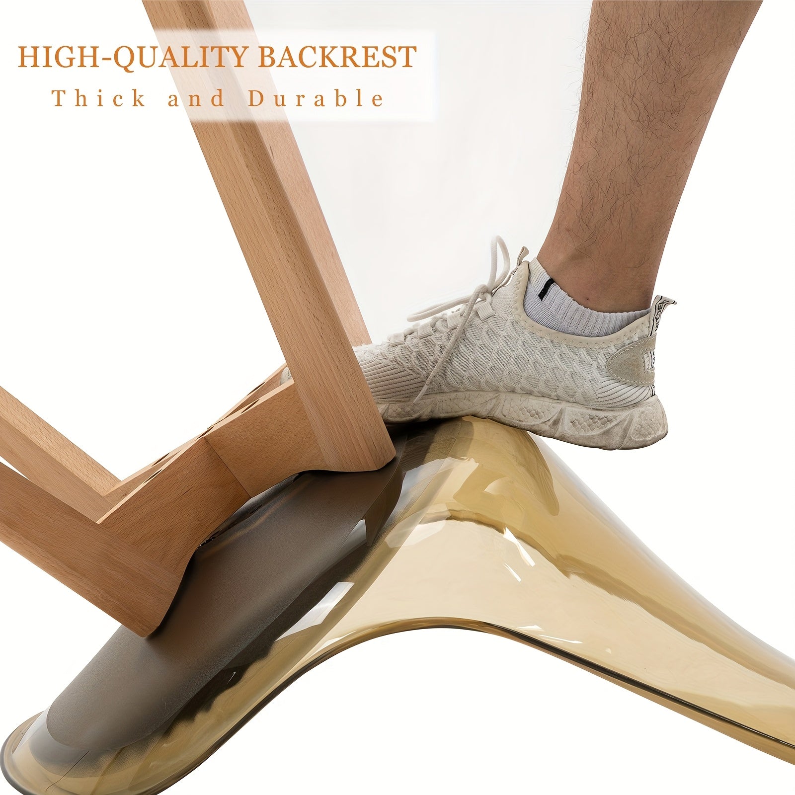 Mojay Dining Chairs Set of 2, Modern Clear Acrylic with Faux Leather Seat Cushions, for Kitchen Dining Room Patio or Restaurant